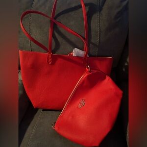 BCBG Red Tote